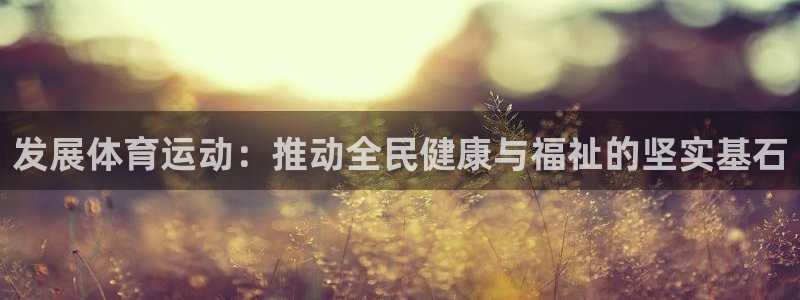 J9官网下载平台APP：发展体育运动：推动全民健康与福祉的坚